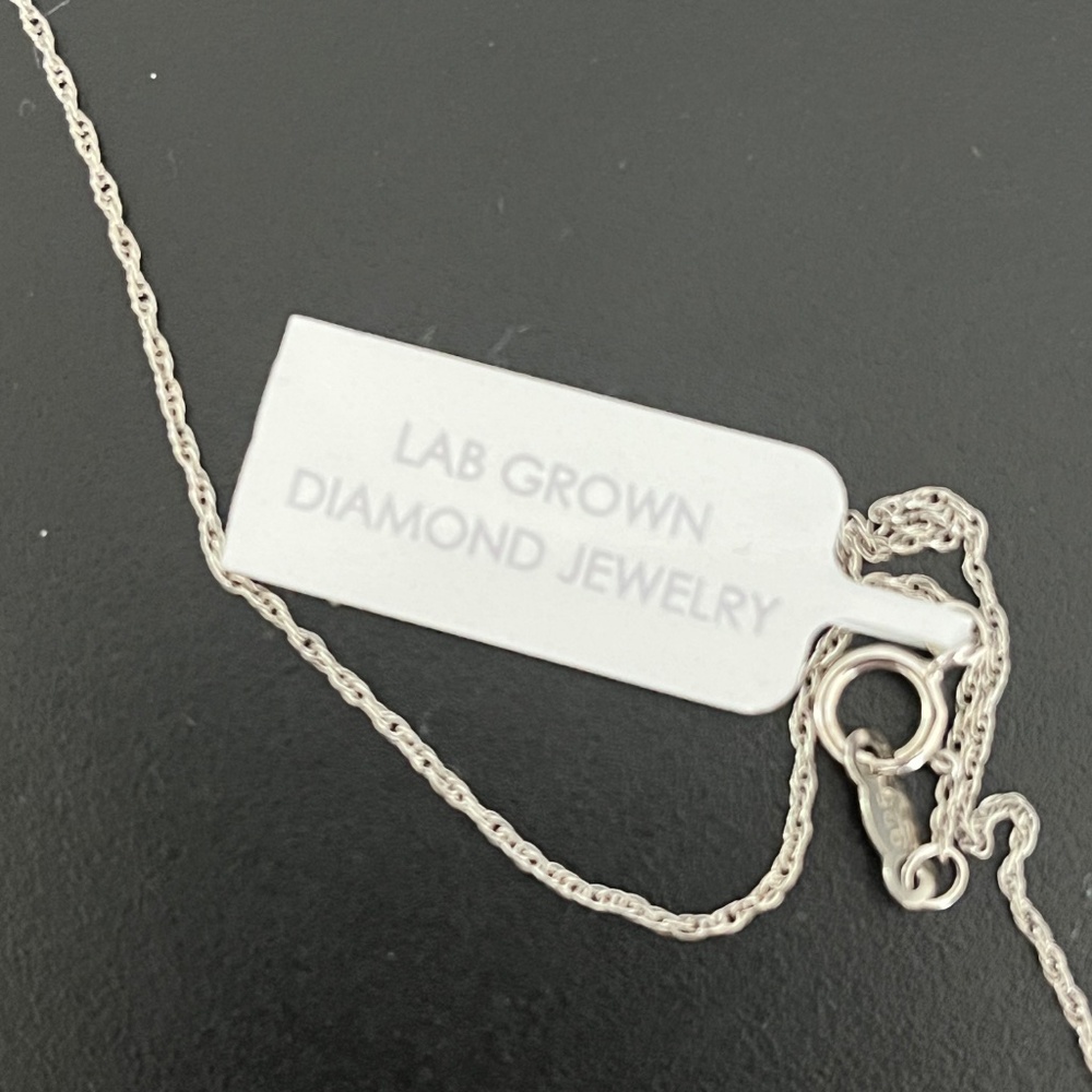 Nova Star Sterling Silver lab grown diamond heart pendant - Picture 4 of 8